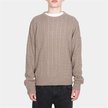 Grunt Kabelstrik Sweater Tue Nature Melange